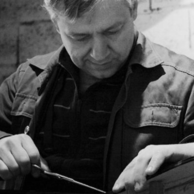 Victor Vorko handcrafting a bespoke instrument case in his Paris workshop